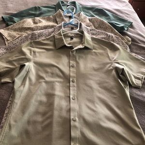 Lululemon athletica men’s size m  button up w/collar shirts. 4 shirts one price